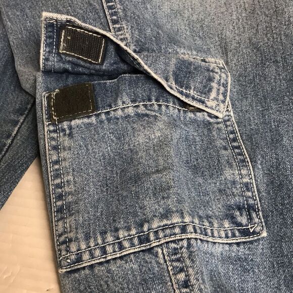 HYDRAULIC Baggy Utility Cargo Jeans Size 19/20 Wide Leg‎ Flare Denim 80s 90s VTG - Picture 11 of 15